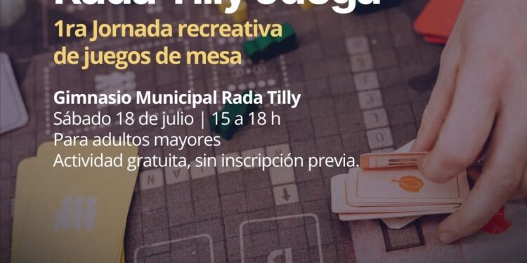 Rada Tilly organiza su primera jornada de juegos de mesa para adultos mayores