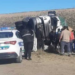 Chofer hospitalizado tras vuelco en Ruta 3
