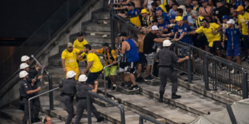 En Brasil hay nueve detenidos tras la represión policial a hinchas de Rosario Central