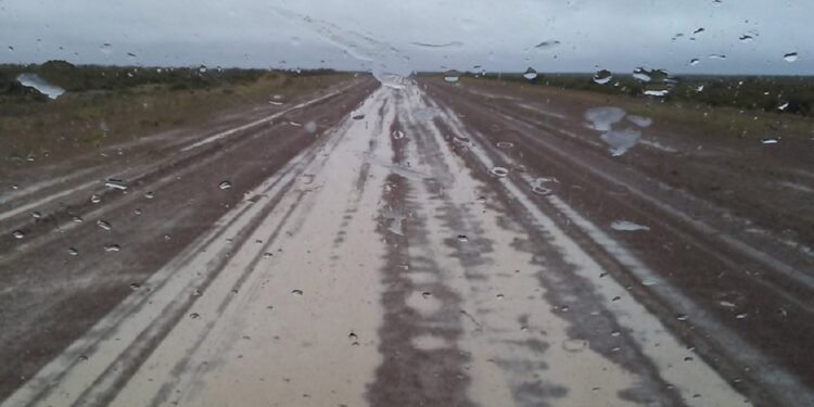 Las rutas en Chubut están habilitadas pero con precaución por lluvias, barro y animales sueltos