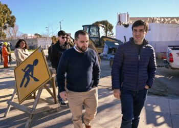 Torres recorrió los primeros trabajos del nuevo Conducto Pluvial 