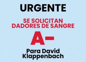 Convocan a dadores de sangre para David Klappenbach