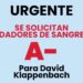 Convocan a dadores de sangre para David Klappenbach