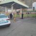 Incendio en una vieja estación de GNC cerca del centro