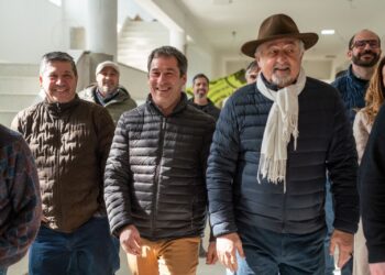Macharashvili recorrió junto a Luque el Centro de Encuentro del Abel Amaya