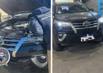 Secuestraron una Toyota SW4 con numeración adulterada en Comodoro