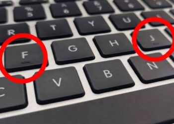 Guías táctiles para escribir sin mirar con las teclas F y J