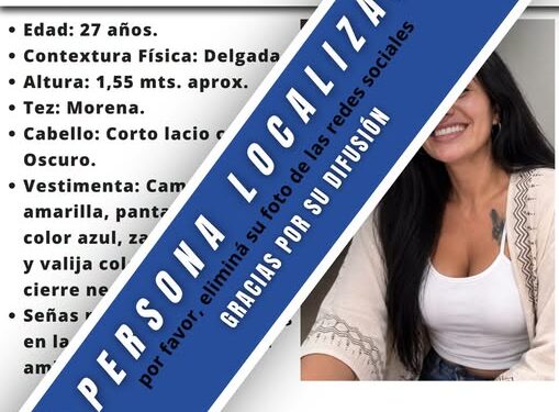 Encontraron en buen estado de salud a Dalila Mariel Núñez