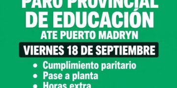 ATE convoca a paro provincial de Educación en Chubut