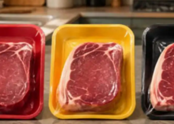 El color de las bandejas de carne que significa realmente
