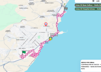 Modificación provisoria en el recorrido de la línea 20