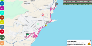Modificación provisoria en el recorrido de la línea 20