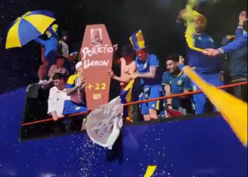 Rosario Central celebró la Supercopa con un ataúd con el nombre de Verón