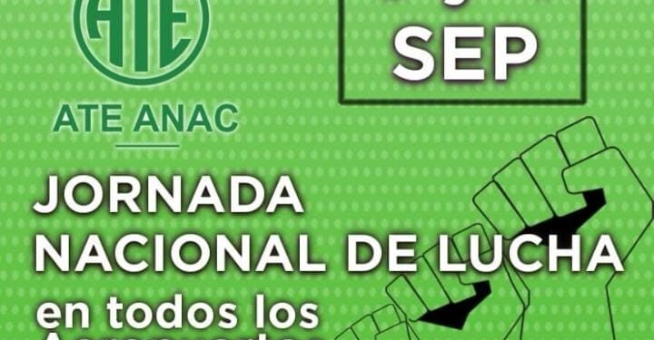 Paro de ATE del jueves y viernes complicará los vuelos