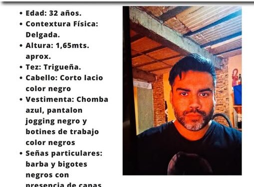 Buscan a Néstor Luciano Barría en Comodoro Rivadavia