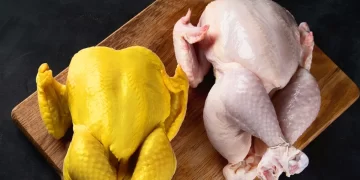 Qué diferencia hay  y cual conviene, el pollo con piel amarilla o blanca