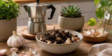 Café usado y ajo es la mezcla casera que gana espacio en la jardinería