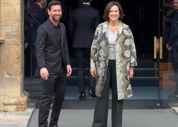 Messi llegó a Oviedo para recibir el Premio Princesa de Asturias de los Deportes