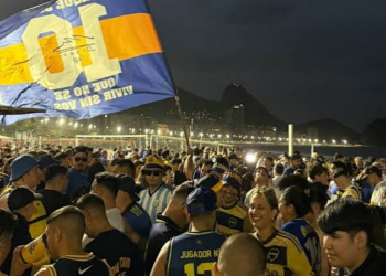 Boca trasladó su fiesta a Copacabana en la previa de la semifinal ante Vasco da Gama