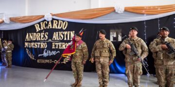 Provincia acompañó en Tecka un nuevo homenaje al héroe de Malvinas Ricardo Andrés Austin