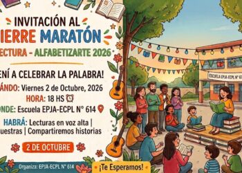 La Escuela N° 614 celebrará el cierre de la Maratón de Lectura “Alfabetizarte 2026”