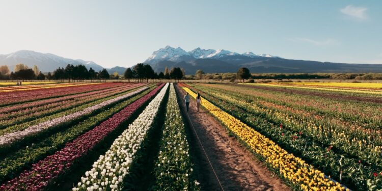 Chubut acompaña una nueva Temporada de Tulipanes en Trevelin con una fuerte llegada de turistas a la Cordillera