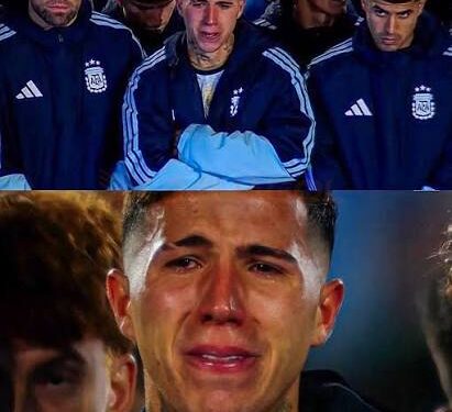 Enzo Fernández no pudo contener las lágrimas durante la despedida de Messi